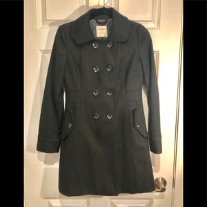 Old Navy Double Breasted Long Black Peacoat Size X